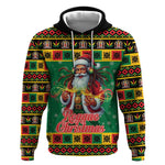 Afro-Jamaicans Christmas Hoodie Reggae Santa with Dreadlocks Design - African Pride