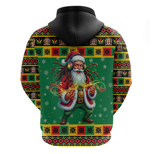 Afro-Jamaicans Christmas Hoodie Reggae Santa with Dreadlocks Design - African Pride