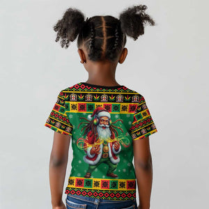 Afro-Jamaicans Christmas Kid T shirt Reggae Santa with Dreadlocks Design - African Pride