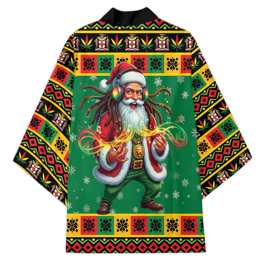 Afro-Jamaicans Christmas Kimono Reggae Santa with Dreadlocks Design