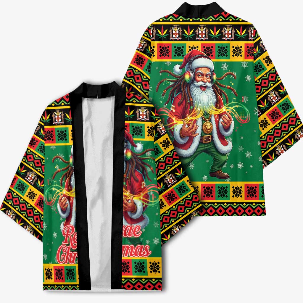 Afro-Jamaicans Christmas Kimono Reggae Santa with Dreadlocks Design