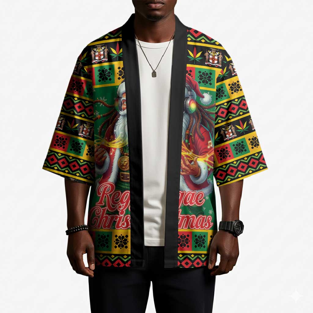 Afro-Jamaicans Christmas Kimono Reggae Santa with Dreadlocks Design