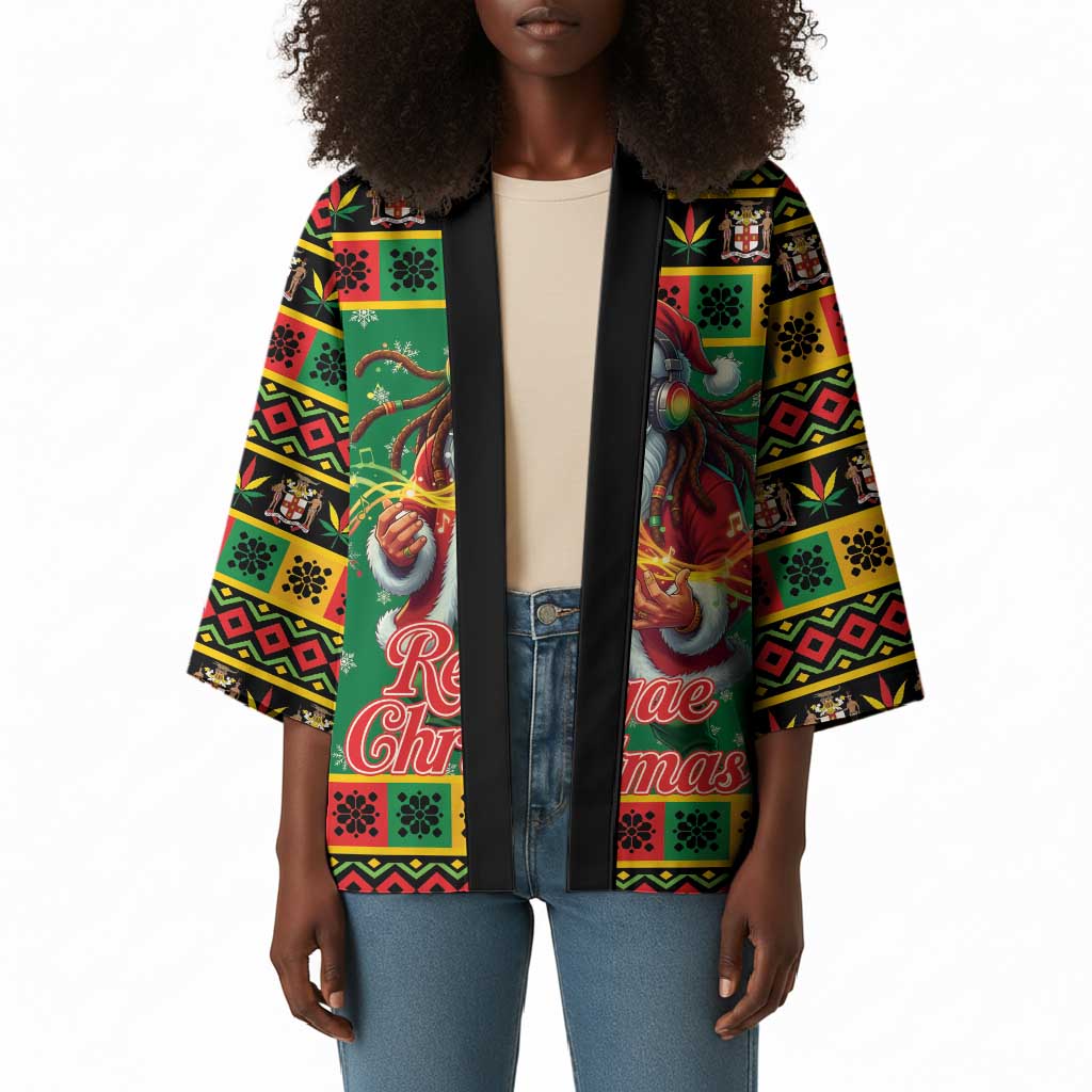 Afro-Jamaicans Christmas Kimono Reggae Santa with Dreadlocks Design