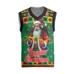 Afro-Jamaicans Christmas Knitted V-Neck Vest Reggae Santa with Dreadlocks Design - African Pride