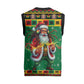 Afro-Jamaicans Christmas Knitted V-Neck Vest Reggae Santa with Dreadlocks Design - African Pride