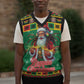 Afro-Jamaicans Christmas Knitted V-Neck Vest Reggae Santa with Dreadlocks Design - African Pride