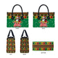 Afro-Jamaicans Christmas Leather Bag Reggae Santa with Dreadlocks Design