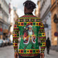 Afro-Jamaicans Christmas Long Sleeve Button Shirt Reggae Santa with Dreadlocks Design - African Pride