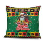 Afro-Jamaicans Christmas Pillow Cover Reggae Santa with Dreadlocks Design