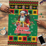 Afro-Jamaicans Christmas Puzzle Reggae Santa with Dreadlocks Design