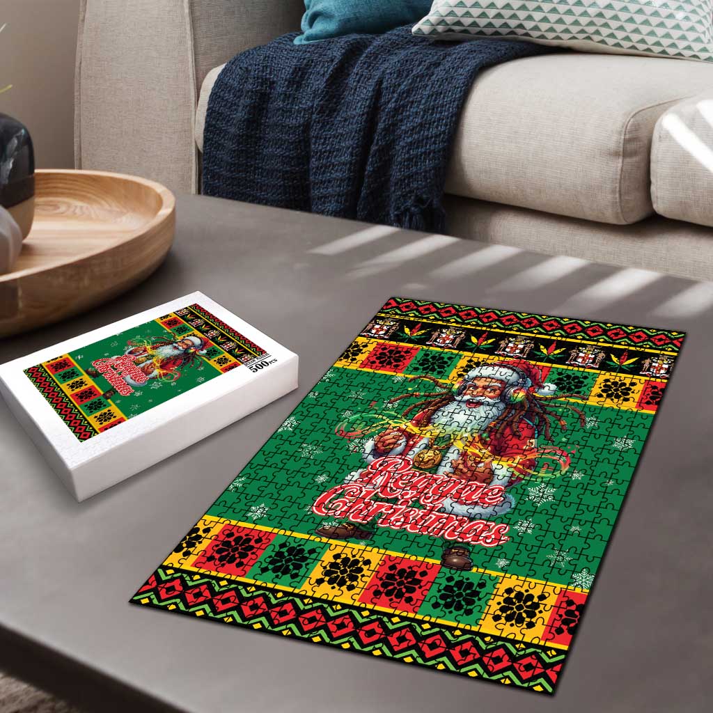 Afro-Jamaicans Christmas Puzzle Reggae Santa with Dreadlocks Design