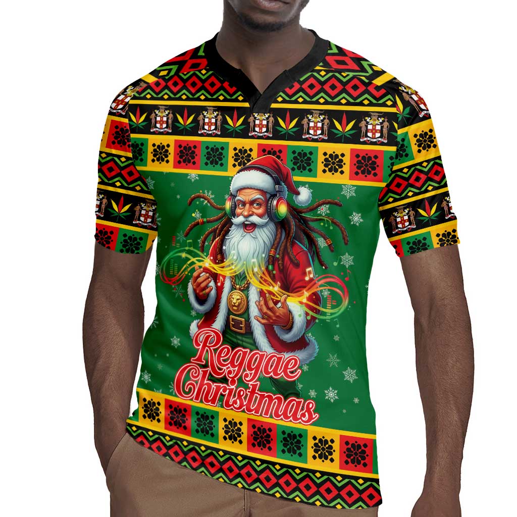 Afro-Jamaicans Christmas Rugby Jersey Reggae Santa with Dreadlocks Design - African Pride