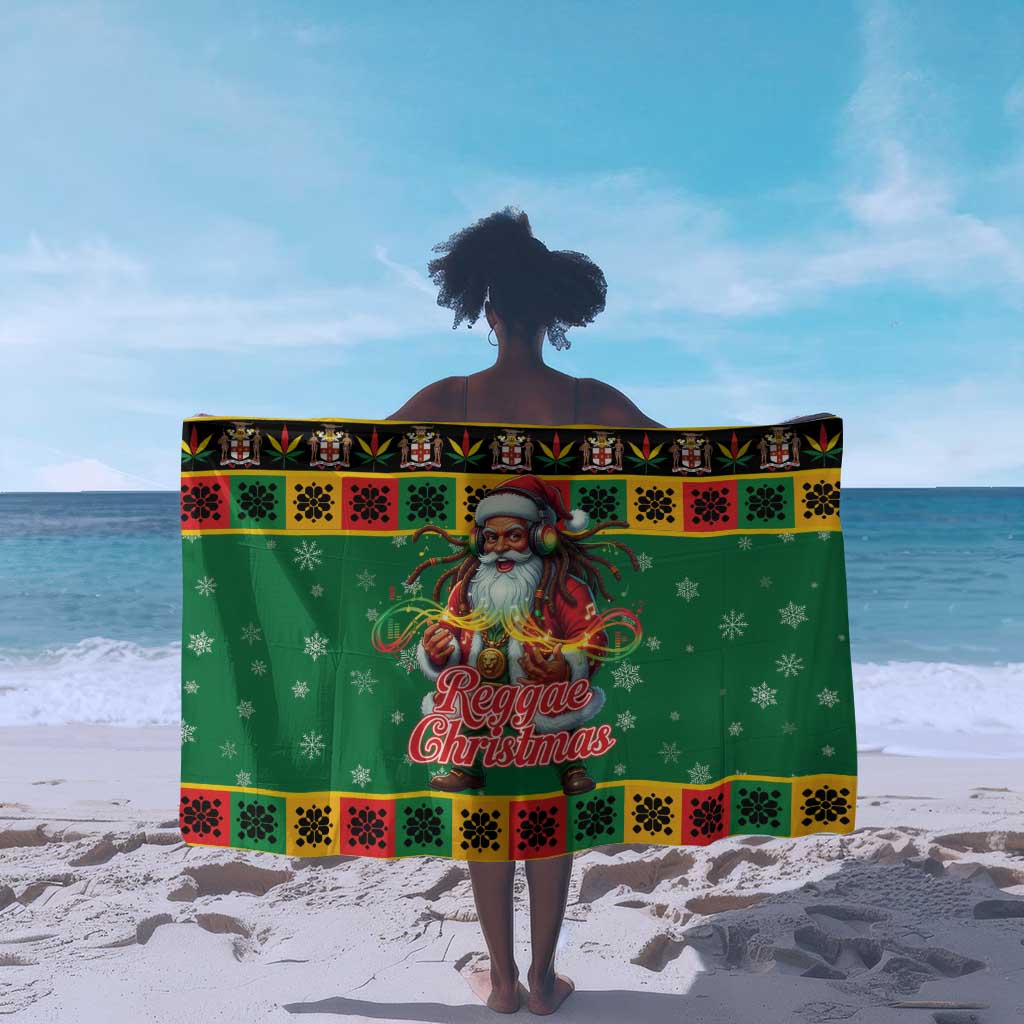 Afro-Jamaicans Christmas Sarong Reggae Santa with Dreadlocks Design - African Pride
