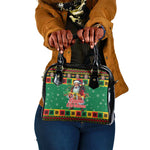 Afro-Jamaicans Christmas Shoulder Handbag Reggae Santa with Dreadlocks Design - African Pride