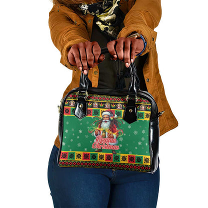 Afro-Jamaicans Christmas Shoulder Handbag Reggae Santa with Dreadlocks Design - African Pride