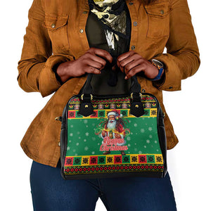 Afro-Jamaicans Christmas Shoulder Handbag Reggae Santa with Dreadlocks Design - African Pride