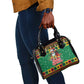 Afro-Jamaicans Christmas Shoulder Handbag Reggae Santa with Dreadlocks Design - African Pride