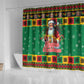 Afro-Jamaicans Christmas Shower Curtain Reggae Santa with Dreadlocks Design - African Pride