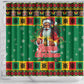 Afro-Jamaicans Christmas Shower Curtain Reggae Santa with Dreadlocks Design - African Pride