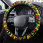 Afro-Jamaicans Christmas Steering Wheel Cover Reggae Santa with Dreadlocks Design - African Pride