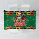 Afro-Jamaicans Christmas Tablecloth Reggae Santa with Dreadlocks Design - African Pride
