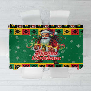 Afro-Jamaicans Christmas Tablecloth Reggae Santa with Dreadlocks Design - African Pride