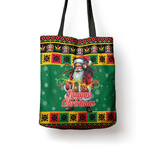 Afro-Jamaicans Christmas Tote Bag Reggae Santa with Dreadlocks Design