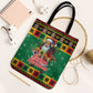 Afro-Jamaicans Christmas Tote Bag Reggae Santa with Dreadlocks Design