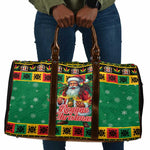 Afro-Jamaicans Christmas Travel Bag Reggae Santa with Dreadlocks Design