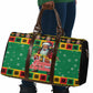 Afro-Jamaicans Christmas Travel Bag Reggae Santa with Dreadlocks Design