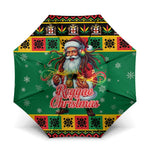 Afro-Jamaicans Christmas Umbrella Reggae Santa with Dreadlocks Design