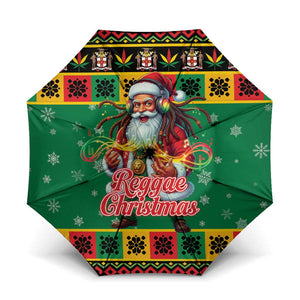 Afro-Jamaicans Christmas Umbrella Reggae Santa with Dreadlocks Design