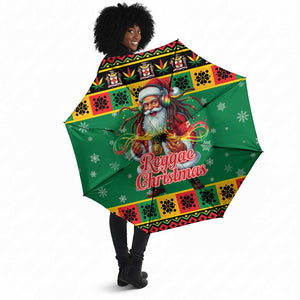 Afro-Jamaicans Christmas Umbrella Reggae Santa with Dreadlocks Design