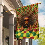 Afro-Jamaicans Reggae Lion Garden Flag Reggae Optical 3D Illusion - African Pride