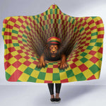 Afro-Jamaicans Reggae Lion Hooded Blanket Reggae Optical 3D Illusion - African Pride