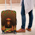 Afro-Jamaicans Reggae Lion Luggage Cover Reggae Optical 3D Illusion - African Pride