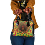 Afro-Jamaicans Reggae Lion Shoulder Handbag Reggae Optical 3D Illusion - African Pride