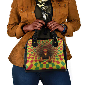 Afro-Jamaicans Reggae Lion Shoulder Handbag Reggae Optical 3D Illusion - African Pride