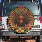 Afro-Jamaicans Reggae Lion Spare Tire Cover Reggae Optical 3D Illusion - African Pride