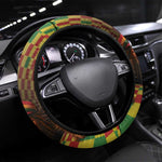 Afro-Jamaicans Reggae Lion Steering Wheel Cover Reggae Optical 3D Illusion - African Pride