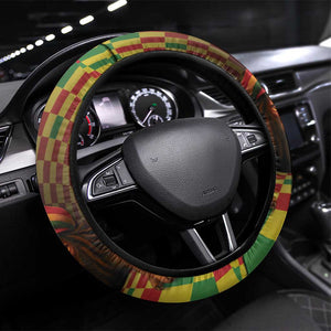 Afro-Jamaicans Reggae Lion Steering Wheel Cover Reggae Optical 3D Illusion - African Pride