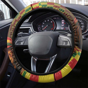 Afro-Jamaicans Reggae Lion Steering Wheel Cover Reggae Optical 3D Illusion - African Pride