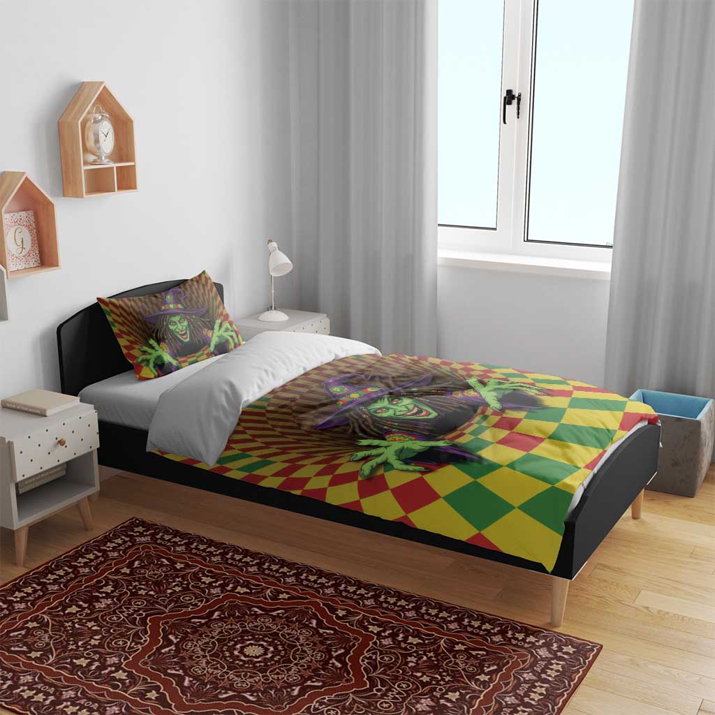 Afro-Jamaicans Reggae Witch Bedding Set Reggae Optical 3D Illusion - African Pride