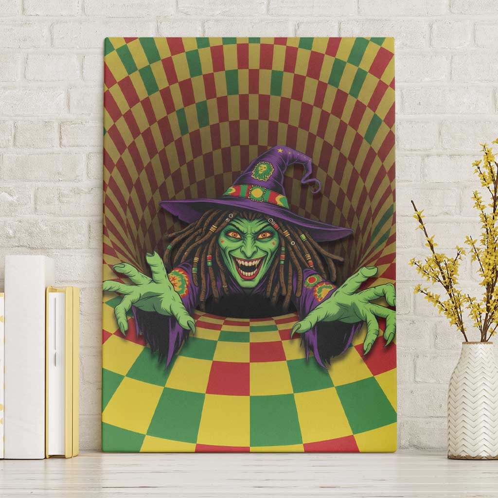 Afro-Jamaicans Reggae Witch Canvas Wall Art Reggae Optical 3D Illusion - African Pride