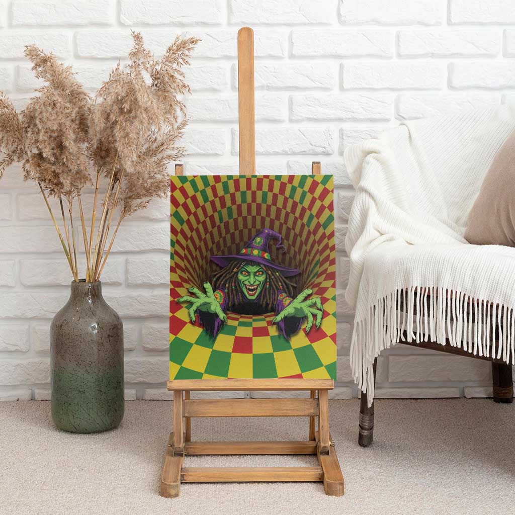 Afro-Jamaicans Reggae Witch Canvas Wall Art Reggae Optical 3D Illusion - African Pride