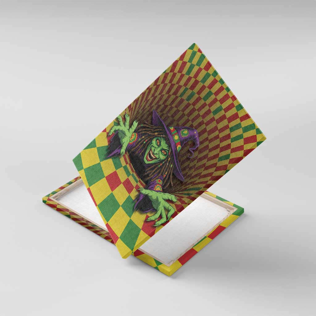 Afro-Jamaicans Reggae Witch Canvas Wall Art Reggae Optical 3D Illusion - African Pride