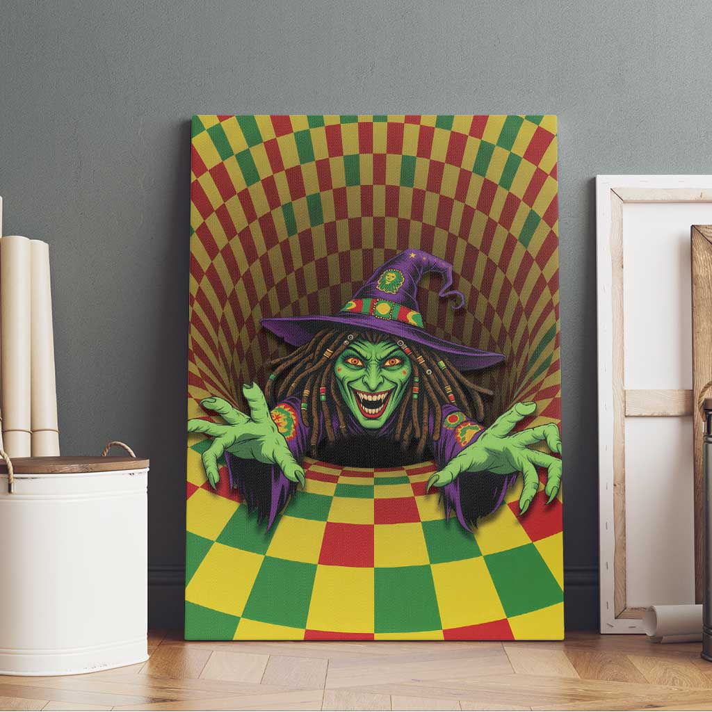 Afro-Jamaicans Reggae Witch Canvas Wall Art Reggae Optical 3D Illusion - African Pride