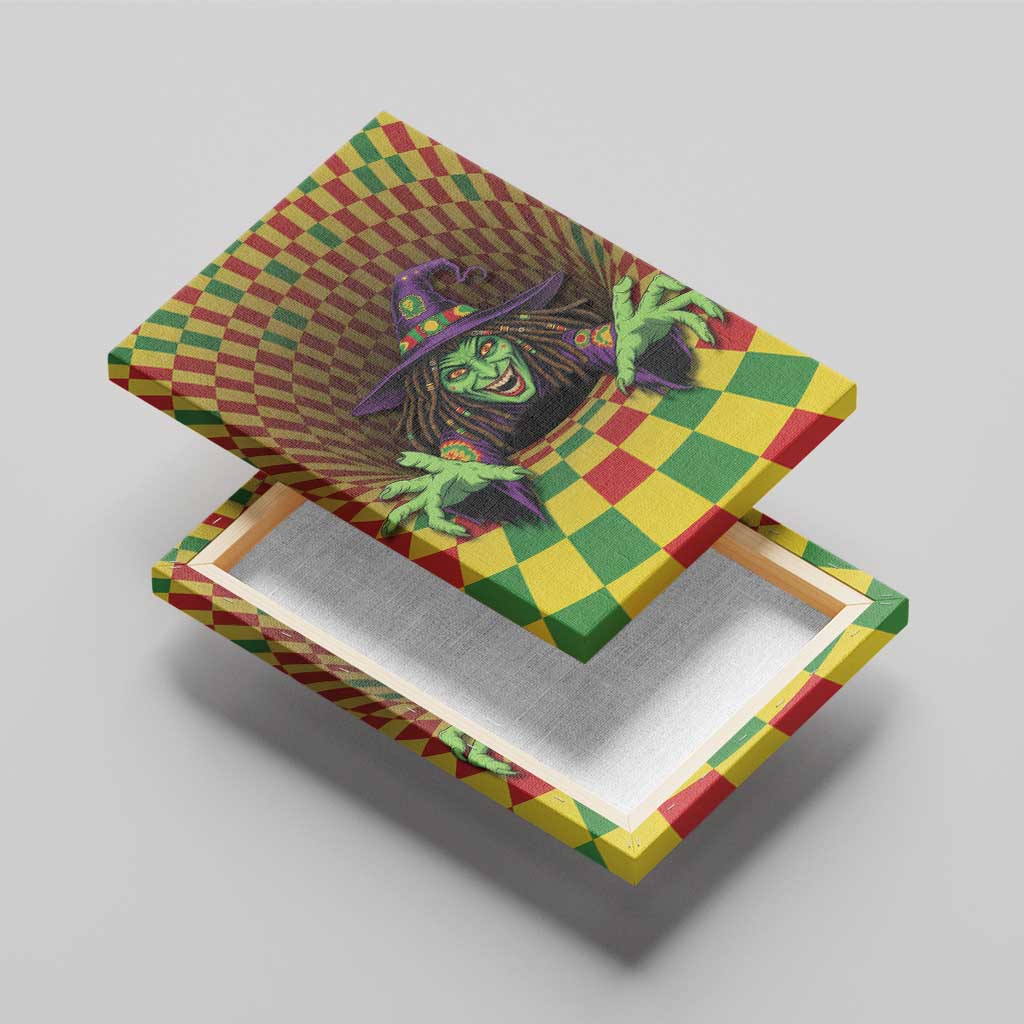 Afro-Jamaicans Reggae Witch Canvas Wall Art Reggae Optical 3D Illusion - African Pride
