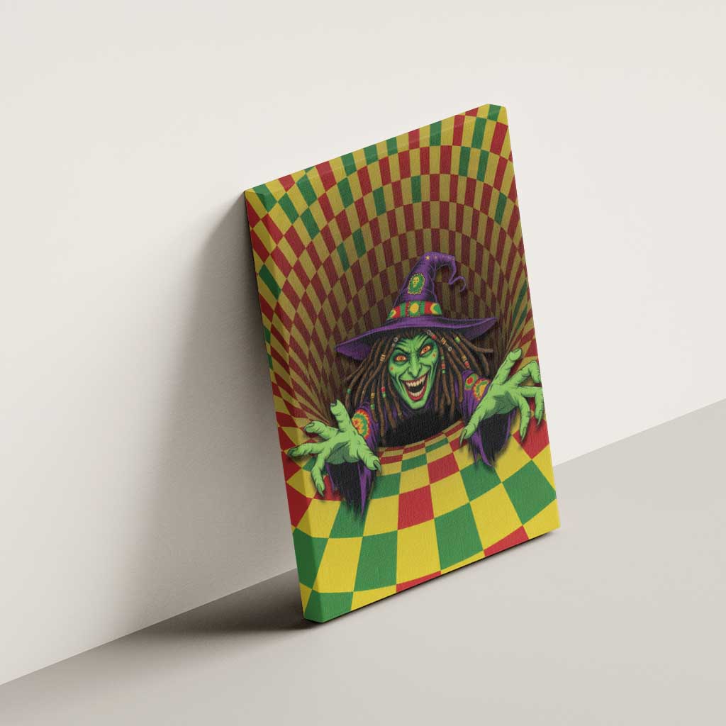 Afro-Jamaicans Reggae Witch Canvas Wall Art Reggae Optical 3D Illusion - African Pride