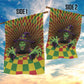 Afro-Jamaicans Reggae Witch Garden Flag Reggae Optical 3D Illusion - African Pride